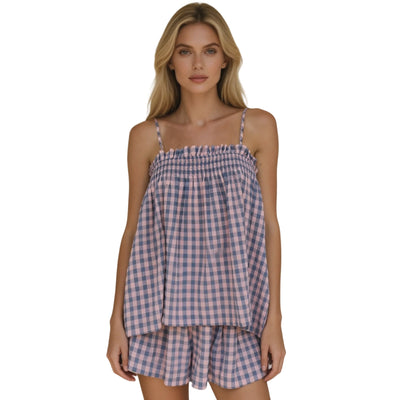 Plaid Cami Summer Set